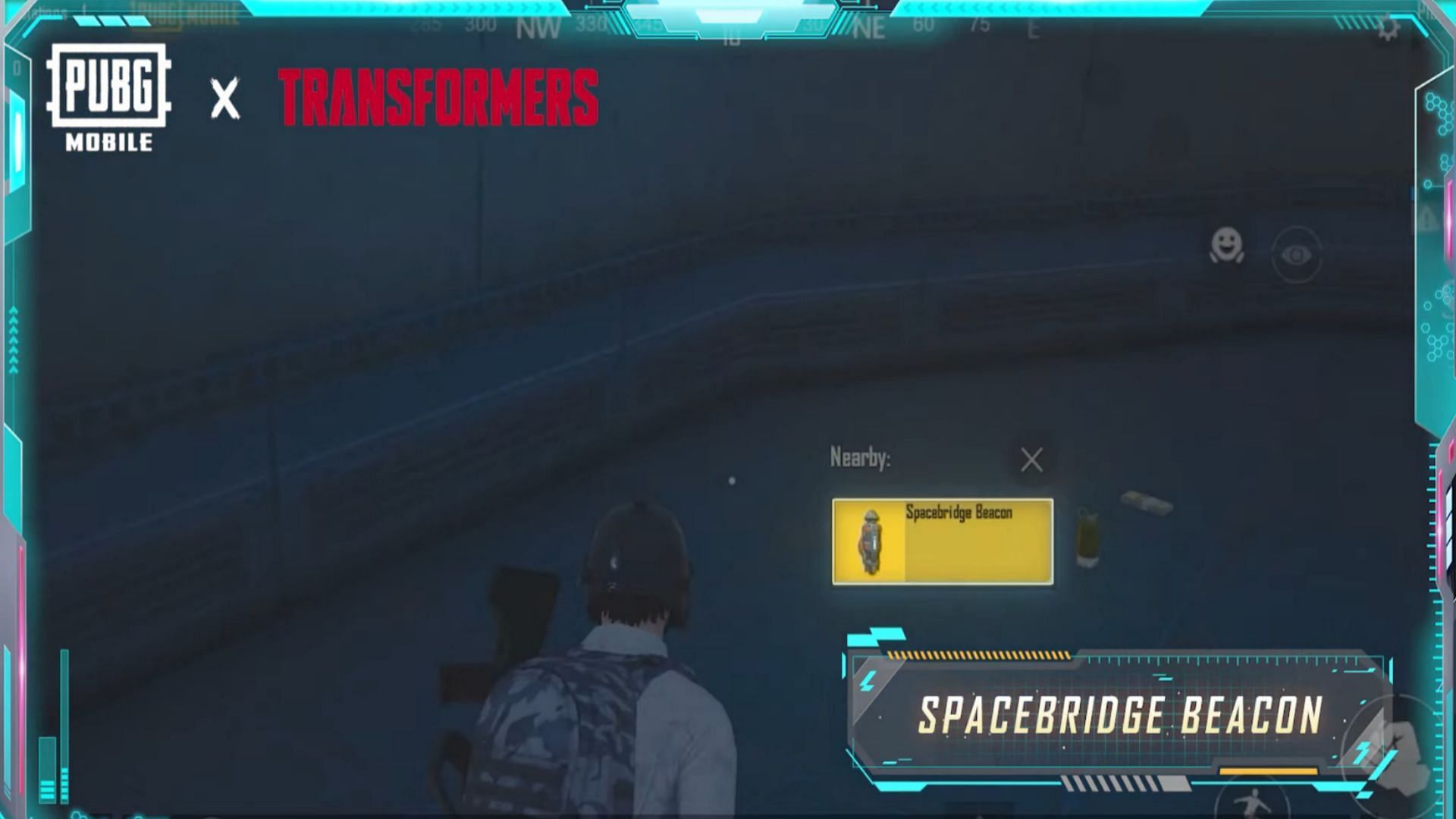 Finding Spacebridge Beacon to summon Transformers supplies (Image via Krafton)